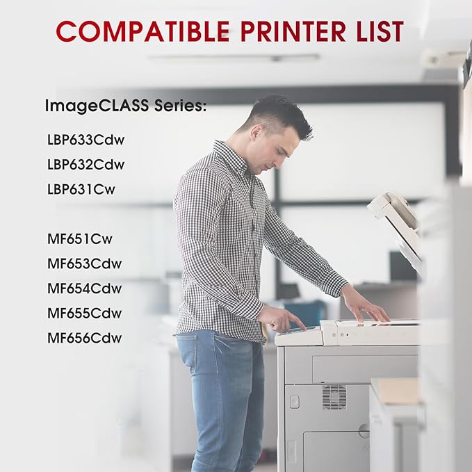 067H 067 High Yield Toner Cartridge Compatible for Canon 067 067H for Canon LBP632Cdw LBP630C MF650C MF656Cdw MF653Cdw MF654Cdw 4 Pack Black Cyan Magenta Yellow