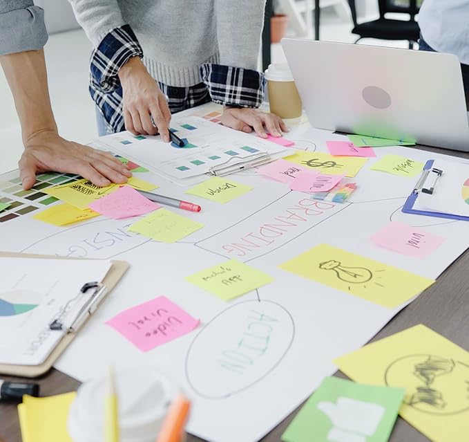 2400 pcs Yellow Sticky Note, 3 x 3 Yellow Note Pads, Strong Adhesive Sticky Notes, Self Sticky Notes for Home School Office Desk Accessories (24 Pads)