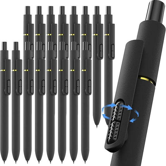 16 Pcs Gel Pens - 0.7mm Fine Point Smooth Writing Fidget Pens, Quick-Dry Long Lasting Black Ink, Office & School Supplies Men Women Student (16 Count, Black Ink)