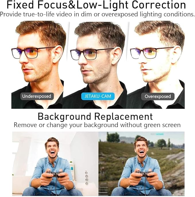 1080P Webcam with Microphone for PC Streaming, Web Camera for Desktop with Privacy Cover, 100° Wide Angle, Auto Light Correction, USB Plug&Play Web Cam for OBS/Gaming/Zoom/Skype/FaceTime/Teams/Twitch