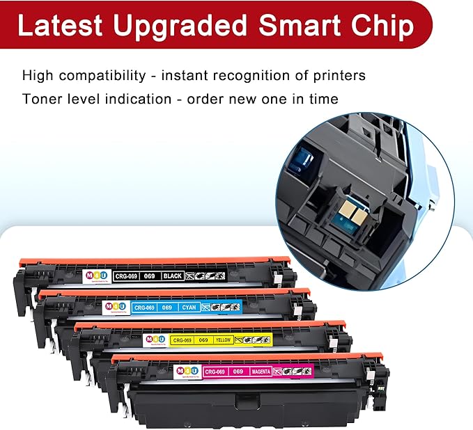 069 Black Toner Cartridge 2 Pack Compatible with Canon 069 Toner Cartridges, Working for Canon imageCLASS MF753Cdw MF751Cdw LBP674Cdw LBP673Cdw LBP674Cx MF752Cdw MF756Cx Printer(2 Pack, Black)