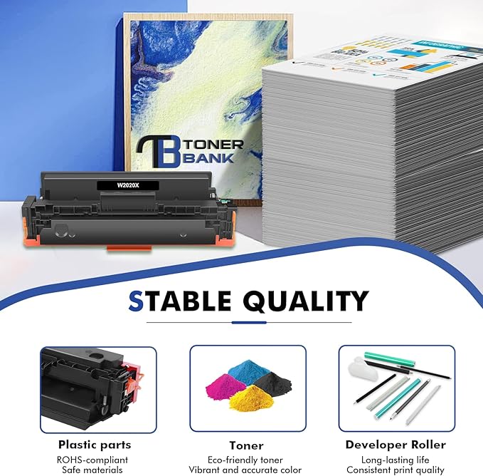 414X Toner Cartridges 4 Pack High Yield MFP M479fdw Compatible Replacment for HP 414X 414A for HP Color Laserjet Pro MFP M479fdw M454dw M479fdn M454dn M479dw Printer Ink (Black Cyan Yellow Magenta)