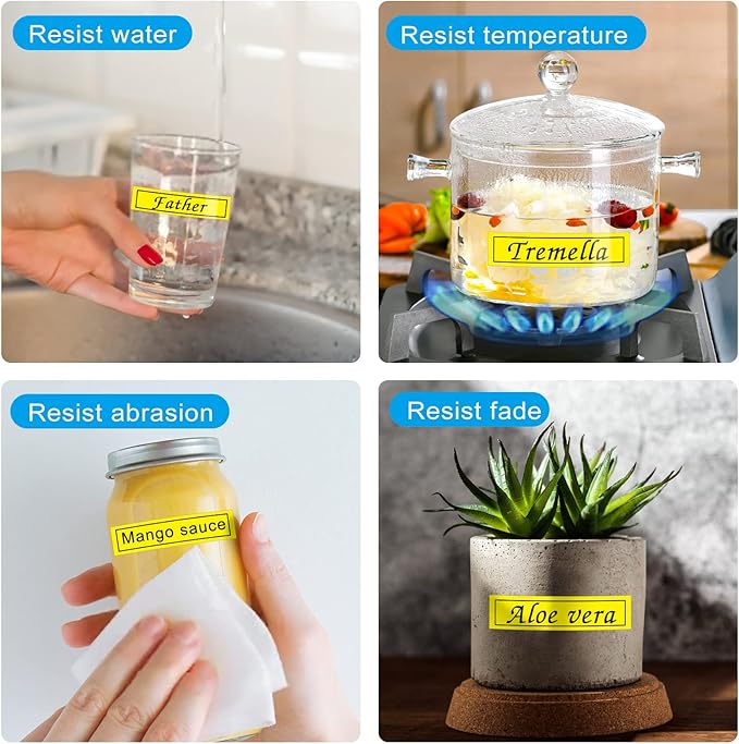 3P Ptouch TZe Yellow Tape 12mm Replacement for Brother Label Tape Yellow TZe-631 12mm 0.47" Laminated,Compatible with Brother Ptouch Label Maker PT-D210 PT-H100 PT-D600 PTD400