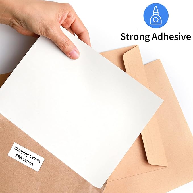 2"x4" Shipping Address Labels, 10-UP Blank Mailing Labels, White Self-Adhesive Customized Stickers for Inkjet and Laser Printer [5000 Sheet, 50000 Labels]