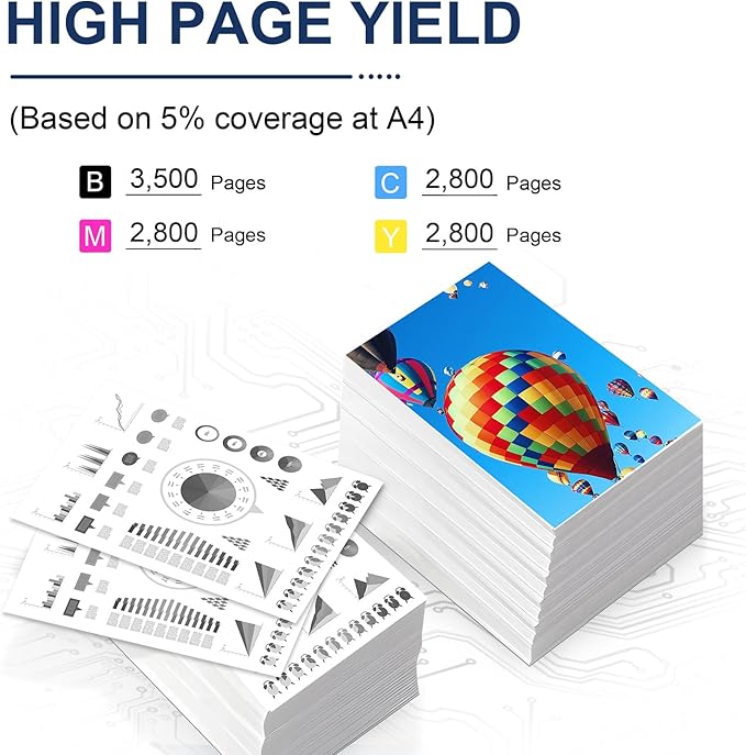 312A Remanufactured Toner Cartridges 4 Pack (with Chip) Replacement for 312A Toner Cartridge Color Laser Pro MFP M476 Series M476dn M476dw M476nw Printer (Black, Cyan, Magenta, Yellow)