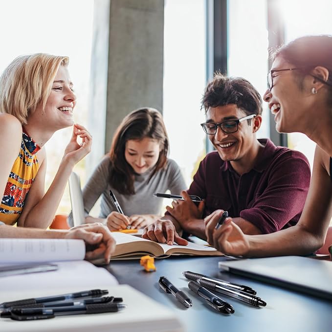 46 Pack Black Gel Ink Pens (20 Gel Pens with 26 Refills) Medium Point Retractable Writing Smooth Writing with Comfortable Grip for Office School