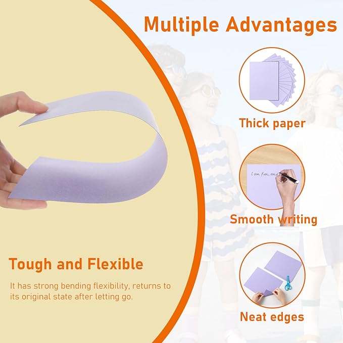 40 Sheets Light Purple Cardstock 8.5 x 11 Printer Paper, 75lb Heavyweight Paper Card Stock for Wedding, School Crafting, Invitations, Making Cards, Certificates