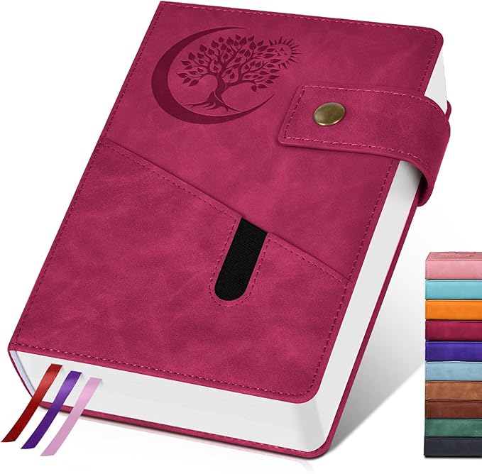 365 Page Thick Lined Journal Notebook for Men Women, A5 Leather Journals for Writing, Hardcover Notebooks for Work, School, Note Taking,Travel, Business,Personal Diary, College Ruled 5.9" x 8.4"