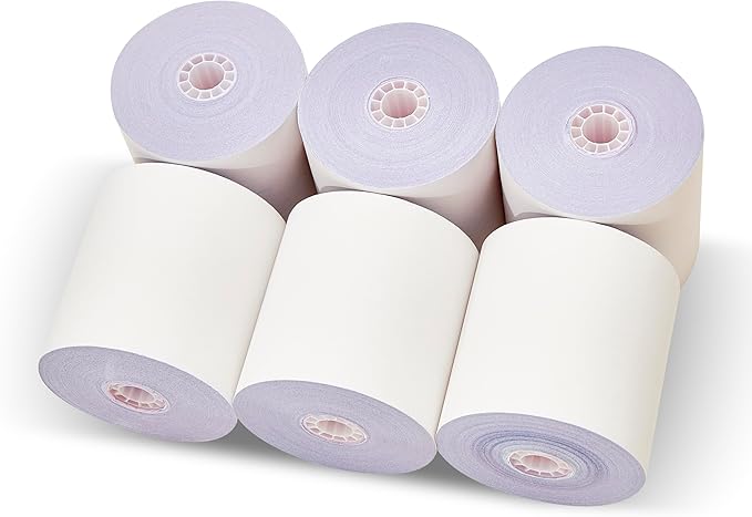 (32 Rolls) 3-ply 3" inch 65' Feet White/Canary/Pink Carbonless Paper for Star SP700 TMU 220 (3-ply 3" inch 65' Feet) Kitchen Printer Paper From ShopSmartOnline