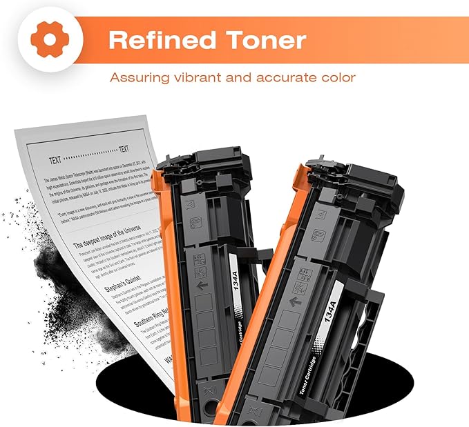 134A Toner Cartridges with Chip Replacement for HP 134A Black Toner Cartridge W1340A Toner 134X Toner Work with Laserjet 209dw MFP M234dw M234sdw Printer