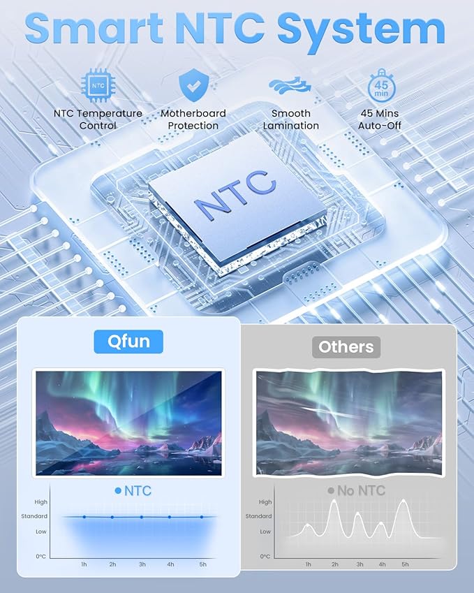 13 Inch Laminator Machine 11x17 with Laminating Sheets Personal Laminator for Teachers, 60S Warm Up Cold Thermal Lamination Machine for Home Office, A3 Laminating Machine Portable Paper Laminate Kit