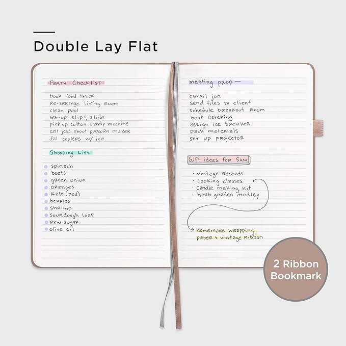 &And Per Se Lined Journal Notebook, 160 Pages, A5 5.7 x 8 inches College Ruled Thick Paper Notebook Journals for Writing, Hardcover Notebooks for Women Men Office School (1 Pack, Apricot)