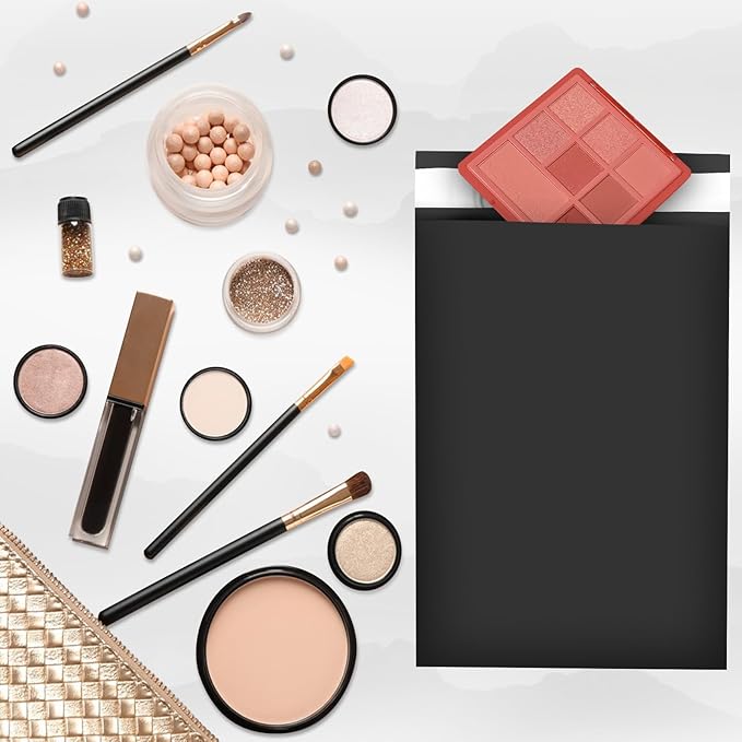 120-Piece Black Poly Mailers - 6x9 Inch Shipping Envelopes with Self-Adhesive Seal, Waterproof, and Tear-Proof Postal Bags