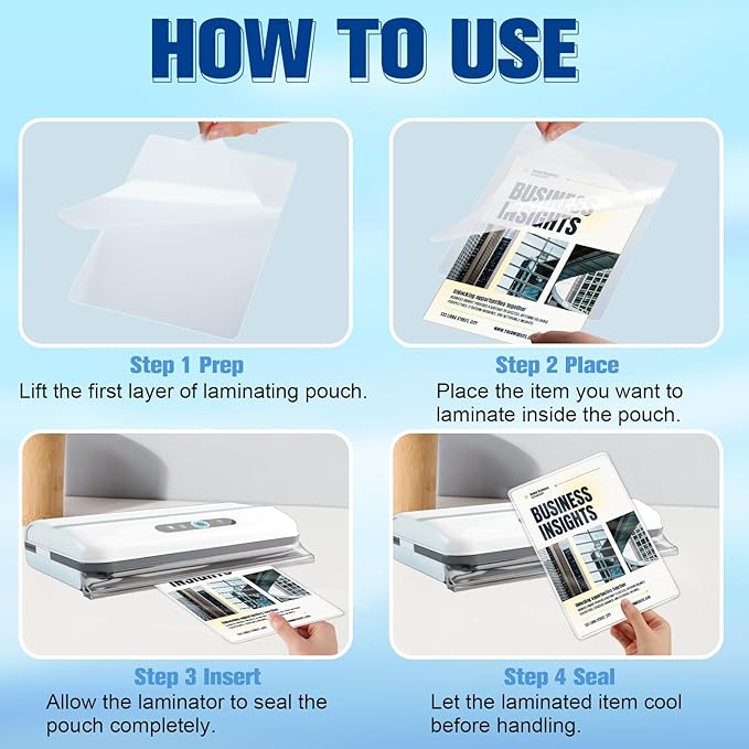 100 Pack 9x11.5inch 7mil Letter Size Laminating Sheets Thermal Laminating Pouches Paper Laminator Sheets File Card Laminator Pouches 8.5x11inch for Permits Cards File Photos (100, 9"x11.5"-7mil)