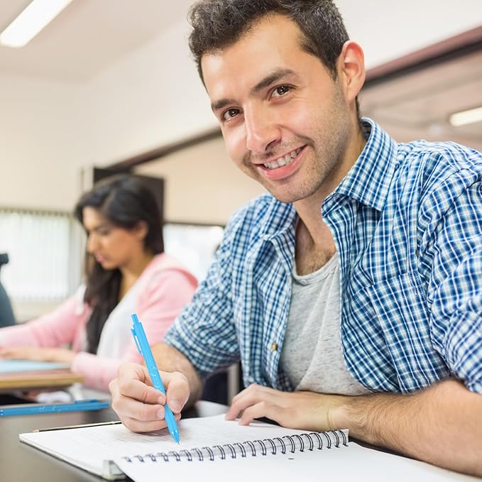 30pcs Thank You Pens Bulk Cute Multicolor Ballpoint Pen for Men Women Server Accessories Employee Holiday Appreciation Gifts for Teacher Office Back to School Party Favor (Blue)