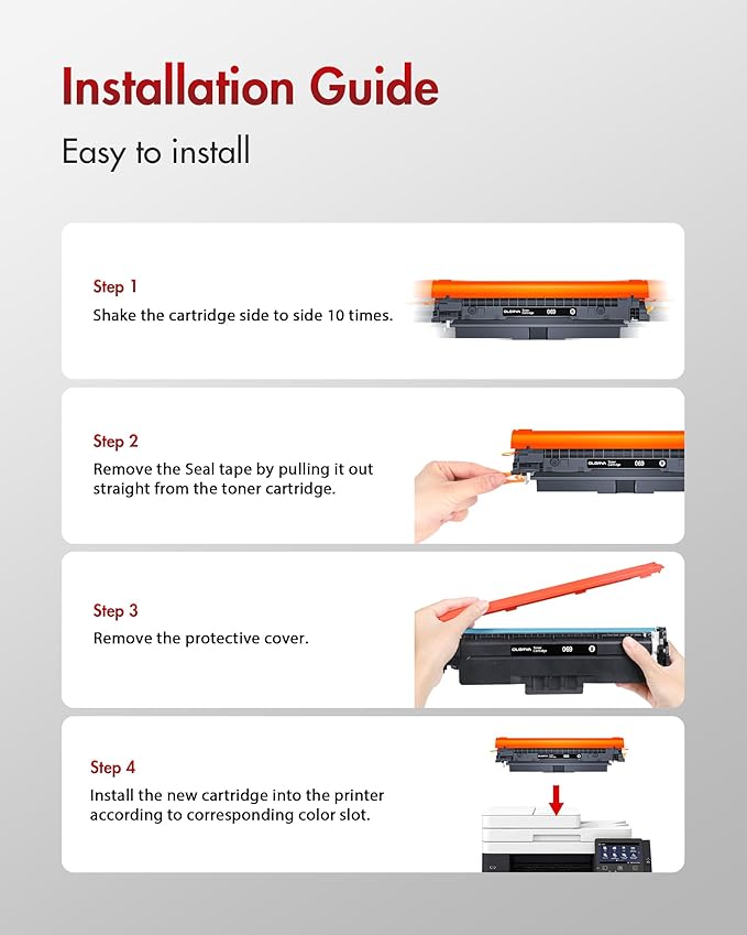 069 Toner Cartridge Set MF753Cdw - 4 Pack Replacement for Canon 069 Toner Cartridge Set 069H Works for Canon Color ImageCLASS Mf753cdw MF751Cdw MF752Cdw LBP674Cdw MF752Cdw MF756Cx LBP673Cdw (B/C/Y/M)