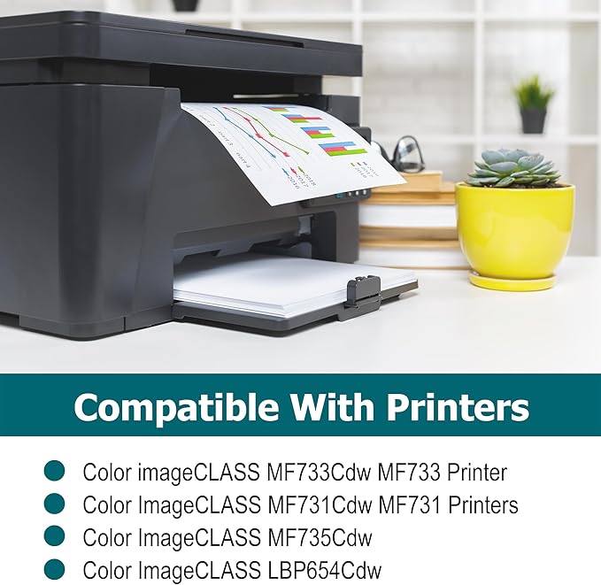 046 Black MF733Cdw Toner Cartridge Replacement for Canon 046 CRG-046 Toner for Color imageCLASS MF733Cdw MF731Cdw MF735Cdw LBP654Cdw Printer Ink (2-Black)