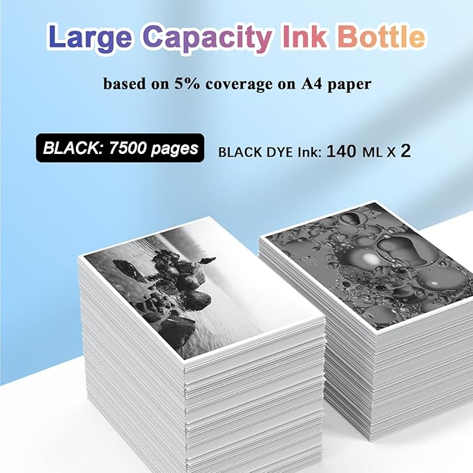 32XL Refill Ink Bottles Replacement for Smart Tank 5101 5102 6001 7001 7002 7301 7602 Plus 651 551 Ink Tank Printer