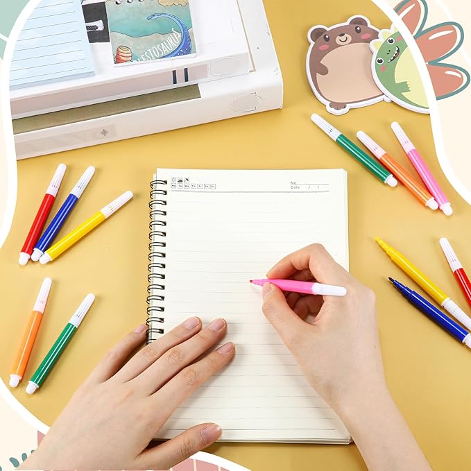 480 Pcs Mini Markers Colored Pen 3.4 Inch Vibrant Colors Portable Short Colored Markers Assorted Multicolor Watercolor Marker Pen for Kids and Adult Glass Office School Supplies (6 Colors)