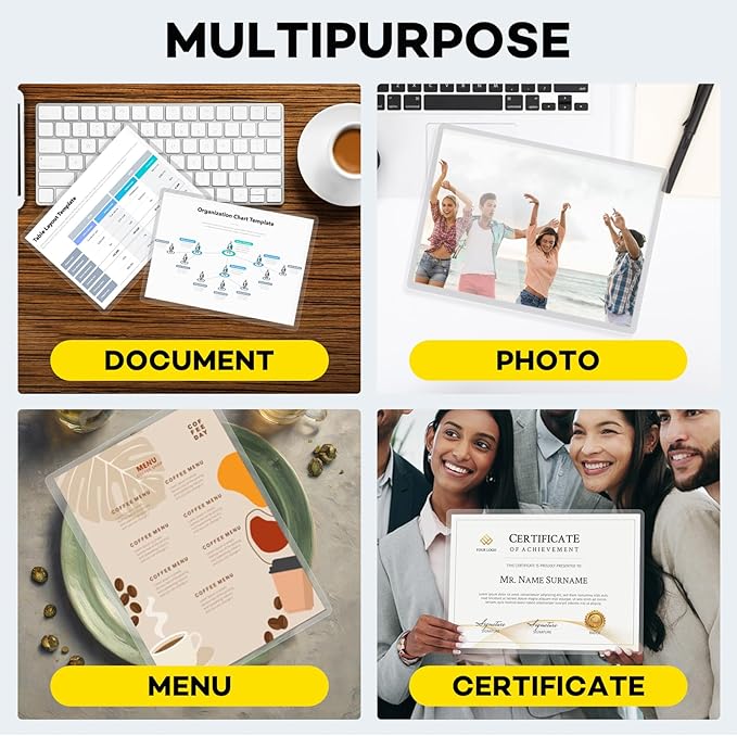 300 Pack Laminating Sheets, 3 Mil, 9 x 11.5 Inches Thermal Laminating Pouches Lamination Sheet Paper for Laminator, Clear, Letter Size, Office and School Supplies