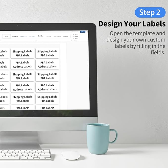 2"x4" Shipping Address Labels, 10-UP Blank Mailing Labels, White Self-Adhesive Customized Stickers for Inkjet and Laser Printer [5000 Sheet, 50000 Labels]