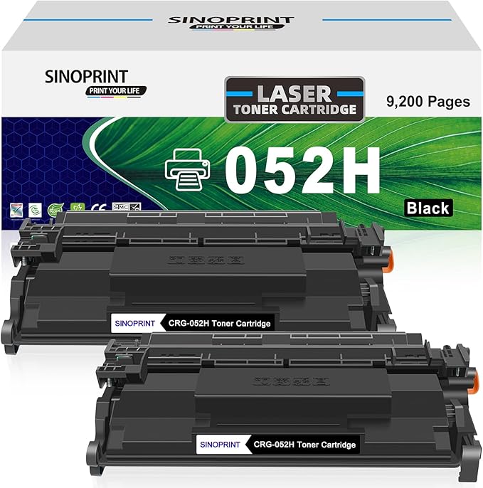 052H Toner Cartridge Compatible Replacement for Canon 052H 052 Toner Cartridge for Canon imageCLASS MF426dw MF424dw MF429dw LBP215dw LBP214dw Printer (Black, 2-Pack)