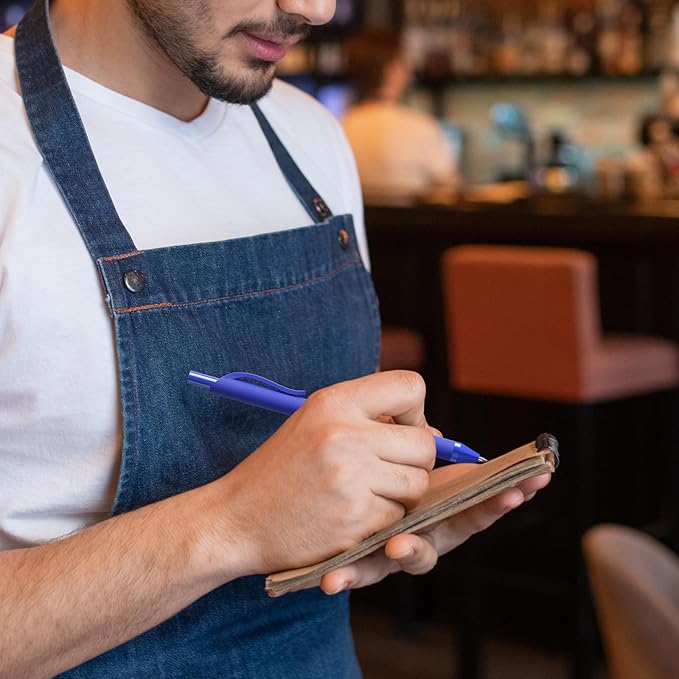 108 Pack Blue Pens - Bulk Pens 1.0mm Medium Point Ballpoint Pens Smooth Writing No Bleed Retractable Blue Ink Pen