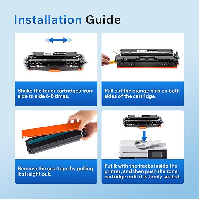 304A Toner Cartridge Replacement for HP 304A for Canon 118 CP2025DN CM2320N CM2320NF CM2320FXI MFP MF8580CDW MF8350CDN MF8380CDW MF726CDW LBP7660CDN LBP7200CDN Printer (Black, Cyan, Magenta, Yellow)