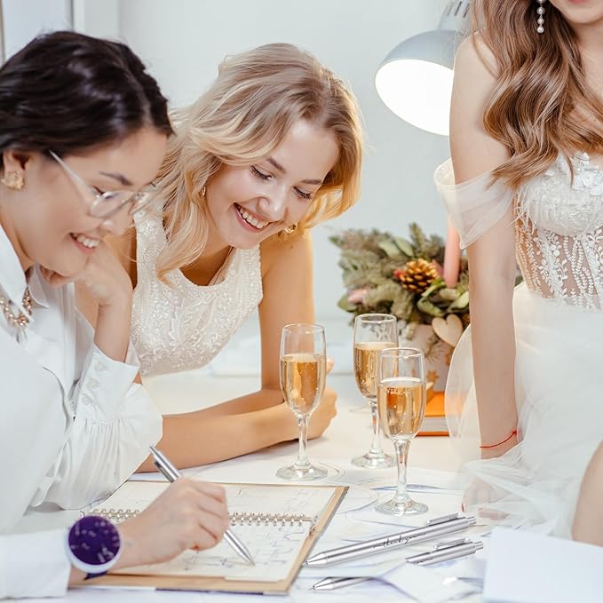 30pcs Thank You Pens Bulk Cute Multicolor Ballpoint Pen for Men Women Server Accessories Employee Holiday Appreciation Gifts for Teacher Office Back to School Party Favor (Silver)