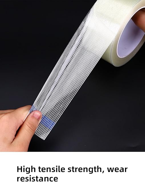 1/2 inch Mono Filament Strapping Tape, Heavy Duty Reinforced Filament Tape, Clear Fiberglass Reinforced Packing, (14 Rolls, 378yds Total)