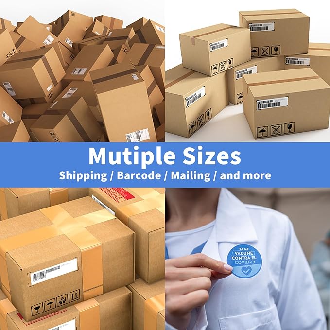 2"x4" Shipping Address Labels, 10-UP Blank Mailing Labels, White Self-Adhesive Customized Stickers for Inkjet and Laser Printer [200 Sheet, 2000 Labels]