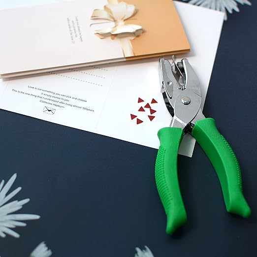 1/4 Inch Triangle Hole Punch for Handmade DIY Craft Paper, Perfect for Home, Office, Back to School Supplies