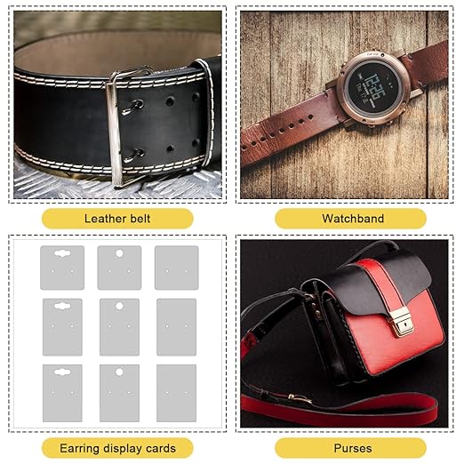 2.0mm Steel & Plastic Leather Hole Punch Tool - Precision Hand Puncher for Watch Bands, Belts, Dog Collars, Shoes, DIY Crafts (Yellow Handle, Long-Lasting & Portable)‌