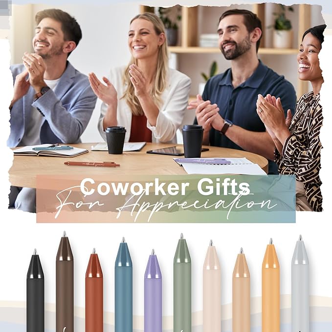 30pcs Thank You Pens Bulk Cute Multicolor Ballpoint Pen for Men Women Server Accessories Employee Holiday Appreciation Gifts for Teacher Office Back to School Party Favor (Bright Colors)