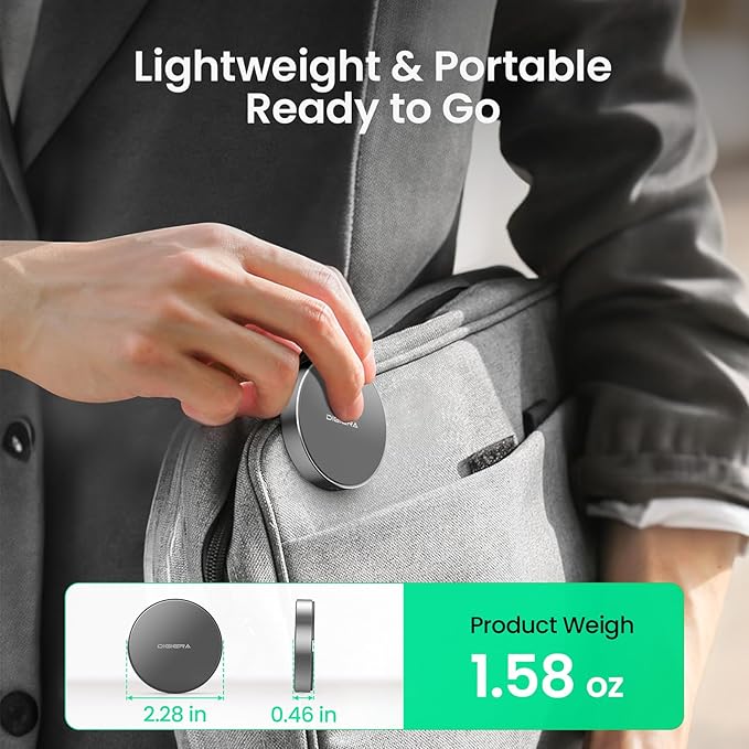 1TB Magnetic Portable SSD, External Solid State Drives with USB-C 3.2 Gen 2x2, Speed Up to 2000MB/s, Compact & Durable, Compatible with iPhone 15/16 Series and Other USB-C Devices, Grey