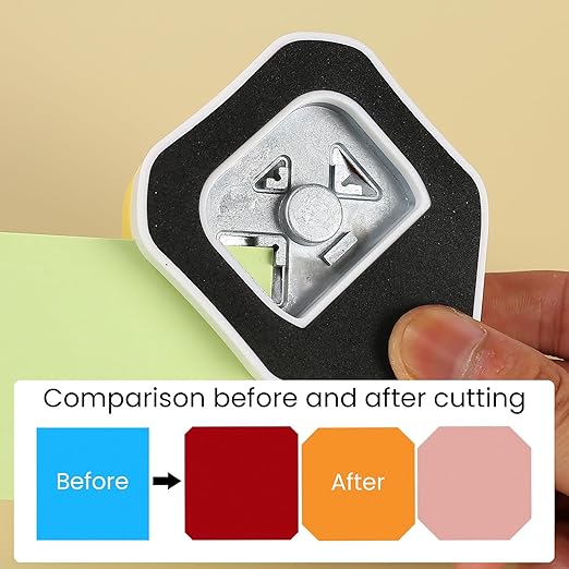 3 in 1 Diagonal Corner Punch, 3 Way Corner Paper Punch for Paper Crafts, Journals, Greeting Cards, Postcards, DIY Projects, Invitations Cards, Gift Tags, and Scrapbooking