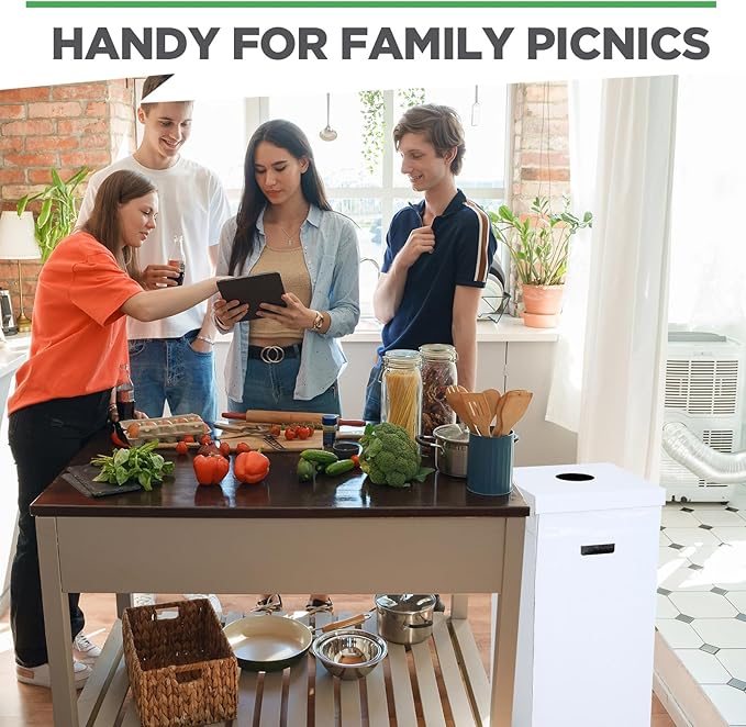 3 Pcs Cardboard Trash Cans with Lid Disposable and Reusable Corrugated Cardboard Trash Cans Recycling Bins Bulk with 6 Garbage Bags White Rubbish Boxes for Parties Events(40 Gallon)