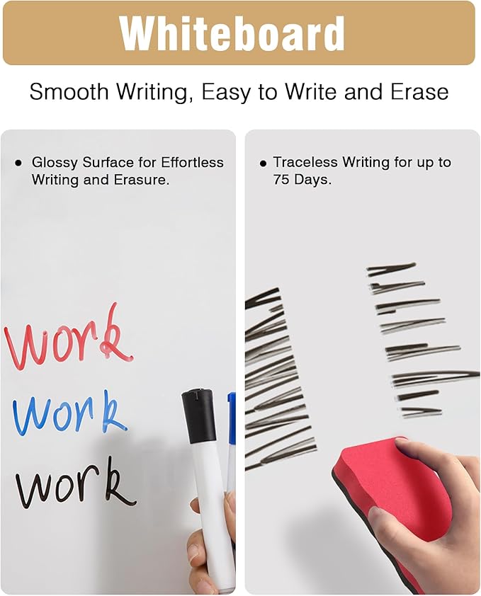 38"x28" Enclosed Bulletin Board, Lockable Weather-Resistant Aluminum Noticeboard for School & Office, Silver Frame w/Magentic Whiteboard