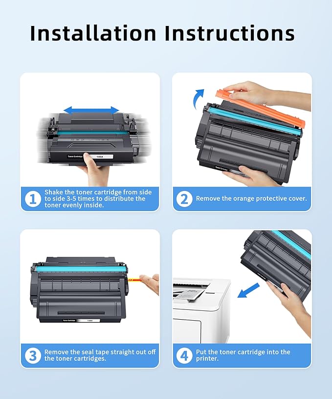 148A Toner Cartridge (with Chip) Compatible Replacement for HP 148 A 148X W1480A W1480X High Yield Black Toner Cartridge Use with Laserjet Pro 4001n 4001dn 4001dw MFP 4101fdw 4101fdn(2-Pack)