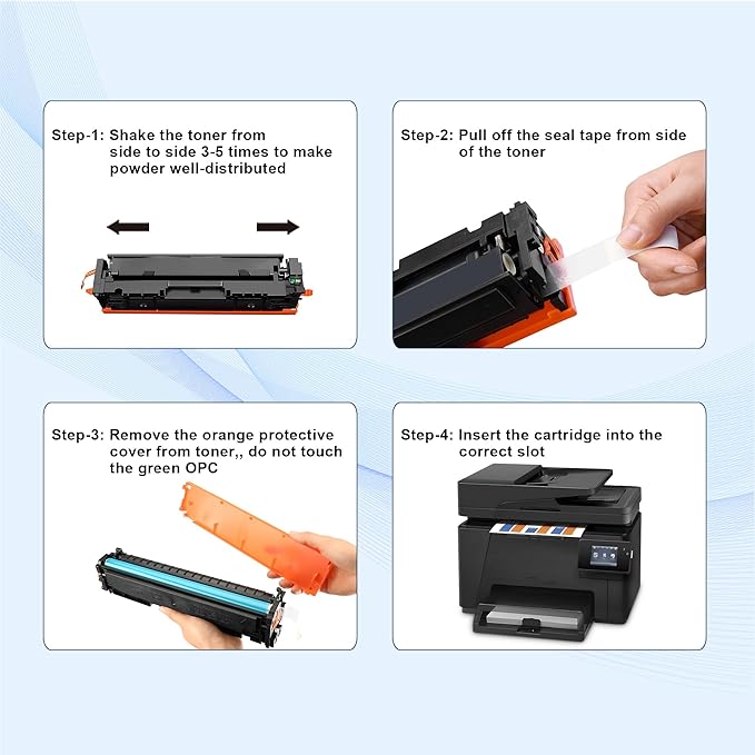 307A Toner Cartridge 4 Pack Replacement for HP 307A Works with HP Color Professional CP5225 CP5225n CP5225dn Printer Toner (Black Cyan Magenta Yellow)