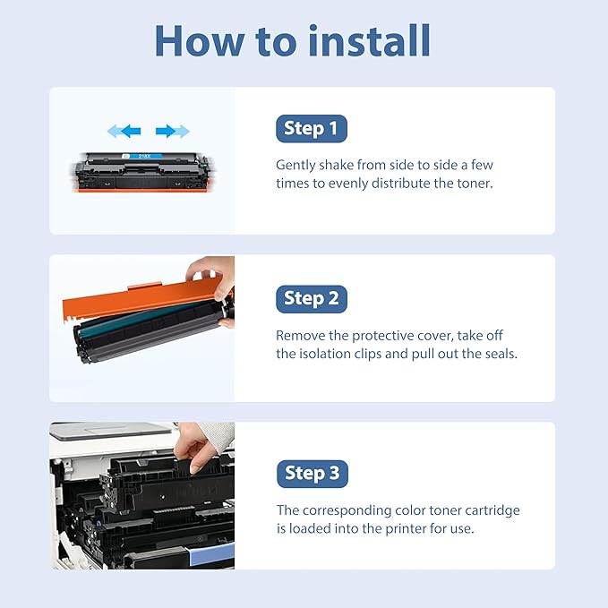 218X Toner Cartridges 4 Pack High Yield 3201dw MFP 3301fdw Toner Compatible for HP 218X 218A Set for HP Color Laserjet Pro 3201dw MFP 3301fdw 3301sdw 3301cdw Printer(Black/Cyan/Yellow/Magenta)