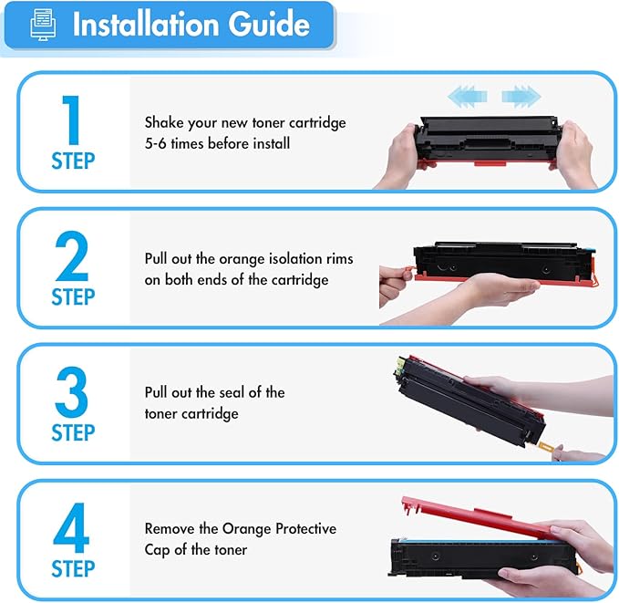 206A Toner Cartridges 4 Pack: M283fdw 206X Set Compatible Replacement for HP 206A 206X Color Laserjet Pro MFP M283fdw M283cdw M255dw M283 M255 Printer High Yield Ink (Black Cyan Yellow Magenta)