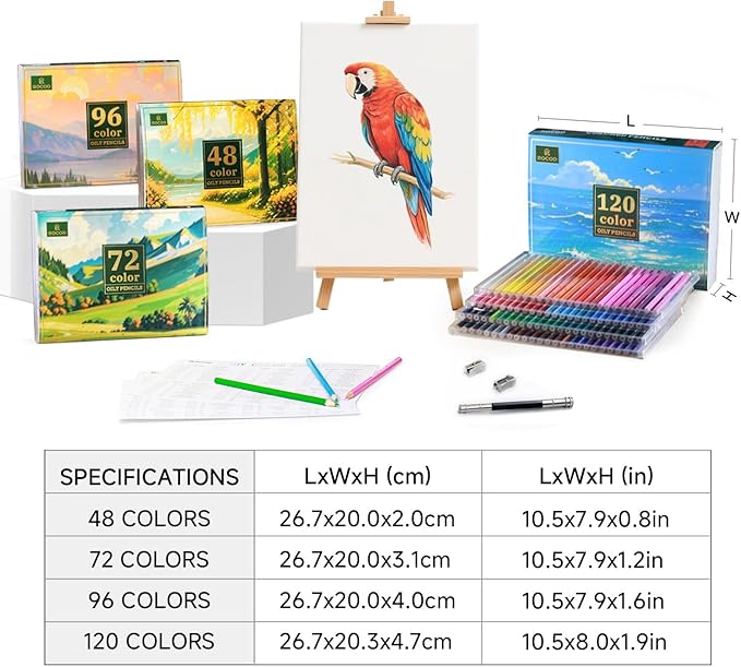 48 Colored Pencils Professional Coloring Pencil Sketch Colored Drawing Pencils Artist Color Pencil for Kids and Adults Coloring Art Color Pencils Set