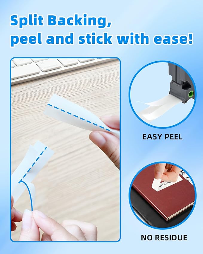 15-Pack 12mm 0.47 Inch Laminated White TZe Tz Tape Replace for Brother Label Maker Tape TZe-231 Compatible with P Touch Label Maker PT-D210 PT-D220 PT-D200 PT-H100 PT-D400 PT-D600