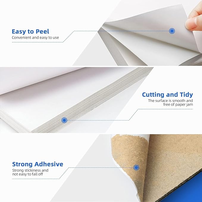 15000 30 Per Sheet Self Adhesive 1" x 2-5/8" Address Shipping Labels for Laser & Inkjet Printers - 500 Sheets, 30 Per Labels Per Page, 30 up Labels