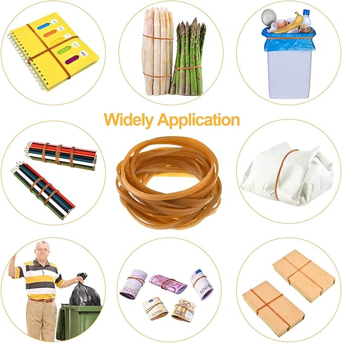 3-1/2" x 1/2'' - Size #84 - Rubber Band Depot - Wide Bands - Everyday Rubber Bands, Business Bands - Approximately 20 Per Bag - 1/8 Pound Bag