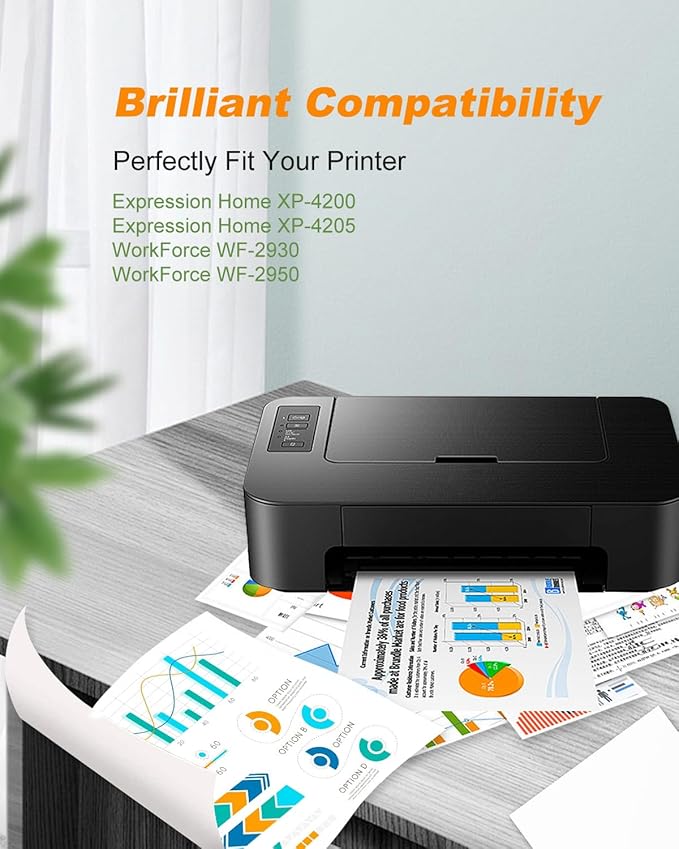 232XL Ink Cartridges Combo Pack Remanufactured Replacement for Epson 232 Ink Cartridge for Epson 232 232XL 232 XL T232 to use with Epson XP-4205 XP-4200 Workforce WF-2930 WF-2950 Printer (4 Pack