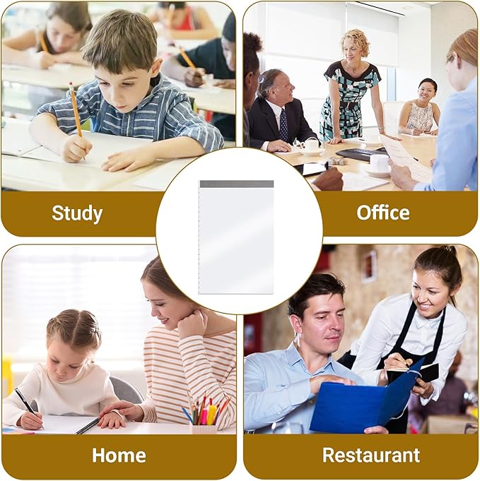 12 Pack Waterproof Cover Memo Pads 5.5" x 8.5" Lined Note Pads Writing Pads (51 Sheets Each Pad, Double Side Printed)