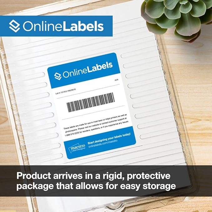 4 x 3.33 Rectangle Shipping Labels - Permanent, White Matte - Wine, Pallet Labels - 6-Up - Pack of 12,000 Labels, 2,000 Sheets - Inkjet/Laser Printers - Online Labels