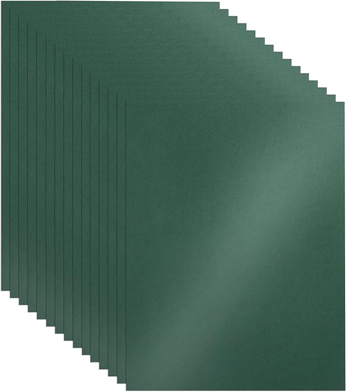 100 Sheets Dark Green Shimmer Cardstock 8.5 x 11 Scrapbook Paper, 92lb Premium Invitation Paper Card Stock for Wedding, Crafting, Greeting Cards, Making Cards, Birthday Decorations